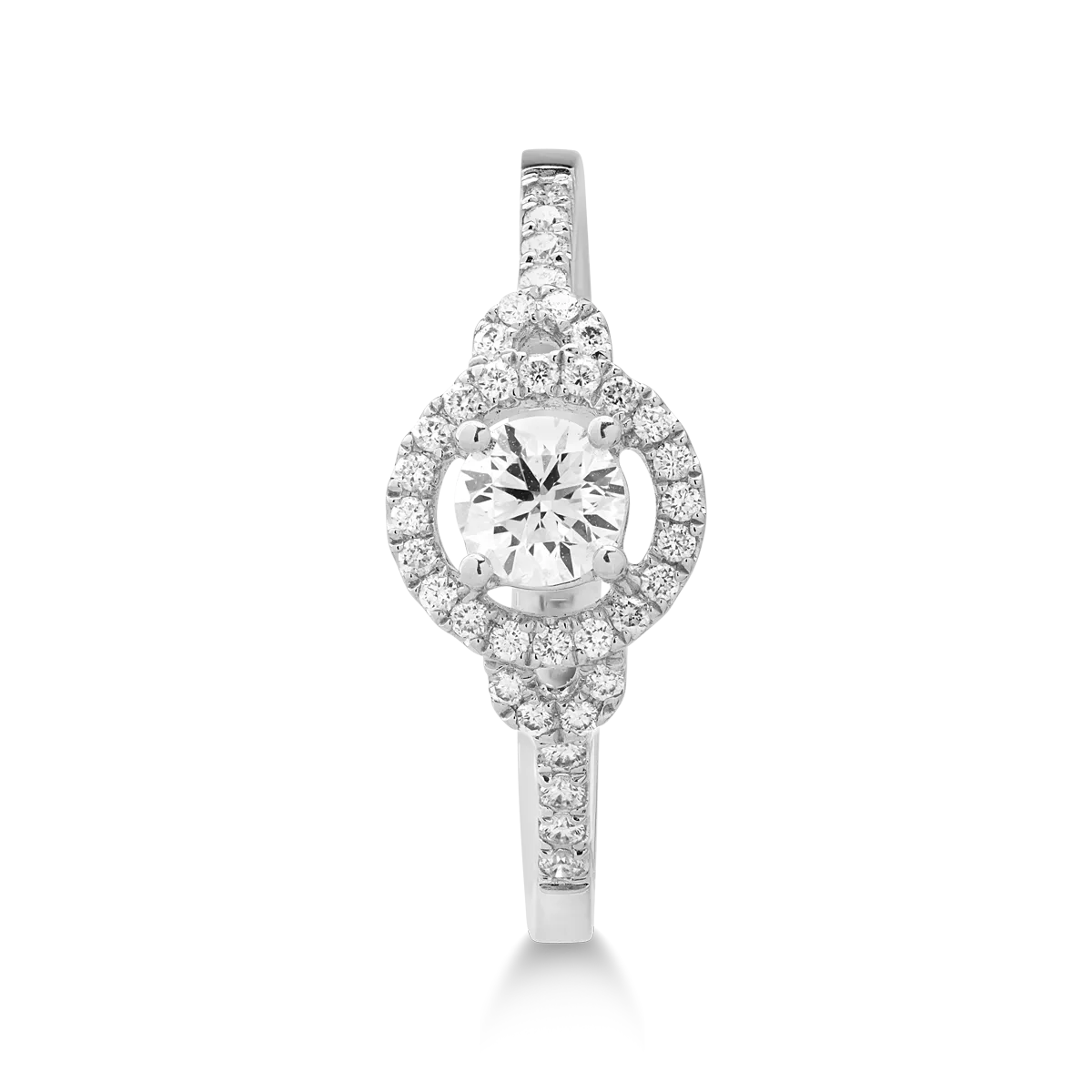 18K white gold ring with 0.45ct diamonds