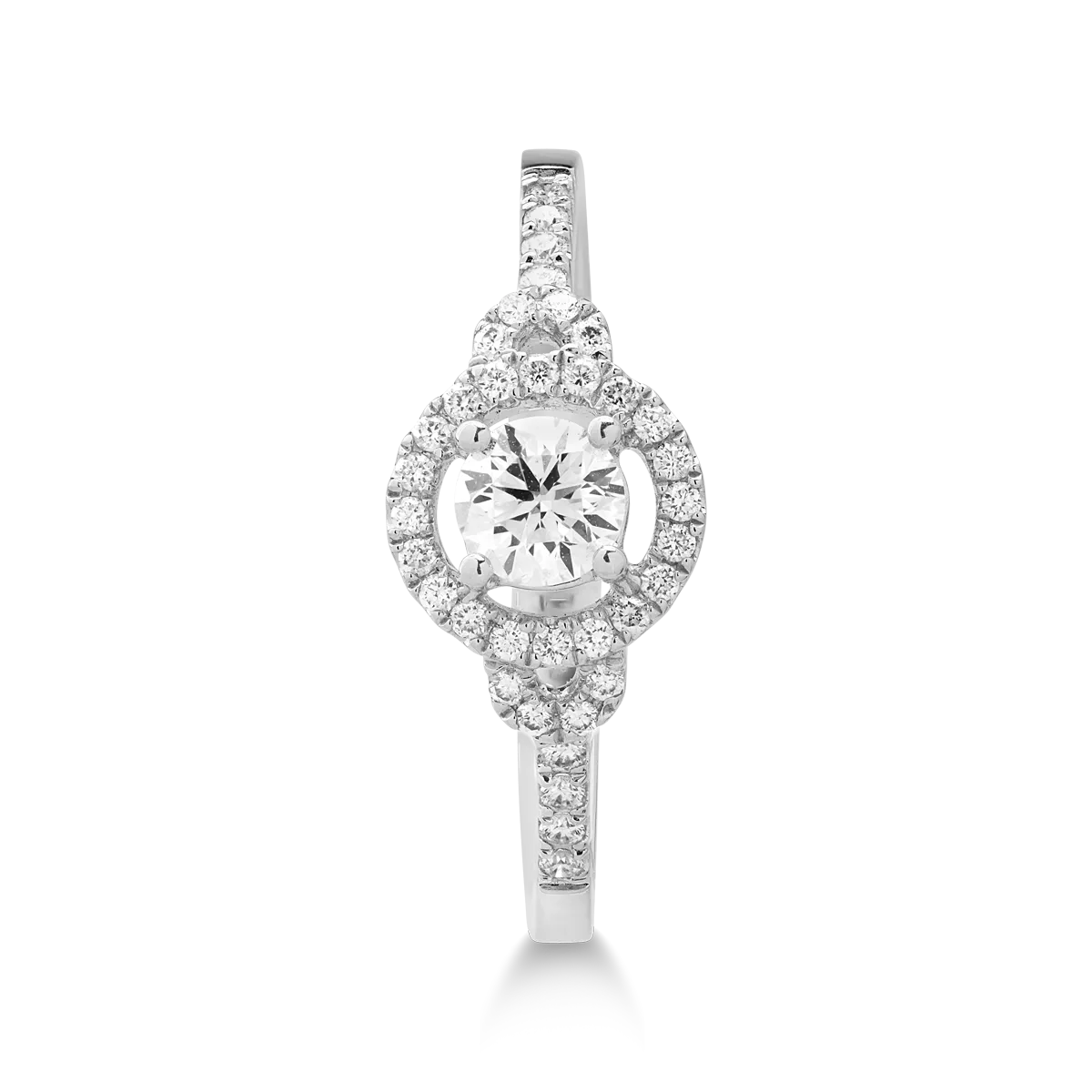 18k fehér arany gyűrű gyémántokkal 0.45ct