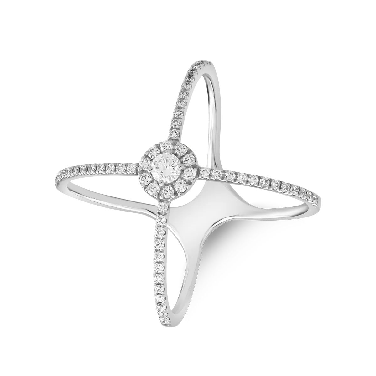 18K white gold ring with 0.46ct diamonds