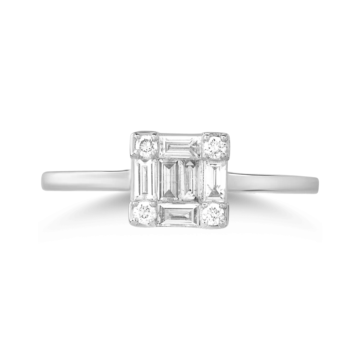 18K white gold ring with 0.283 diamonds