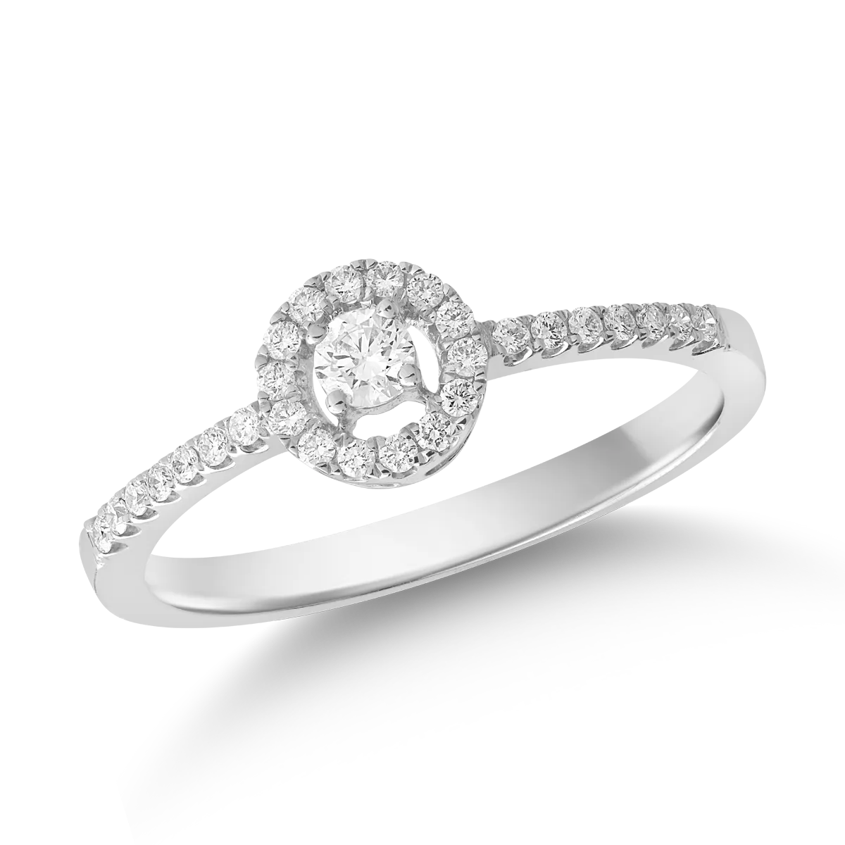 18K white gold ring with 0.23ct diamonds