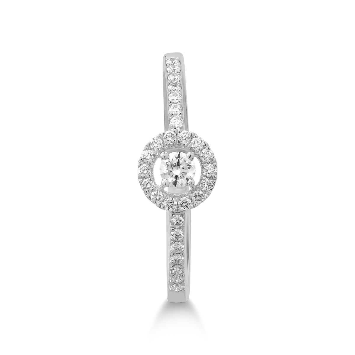 Inel din aur alb de 18K cu diamante de 0.23ct