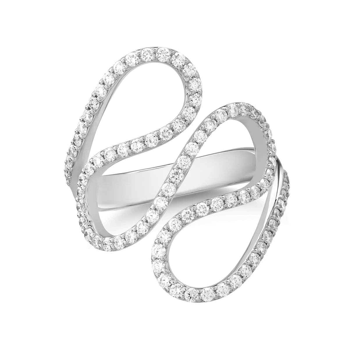 Inel din aur alb cu diamante de 0.73ct