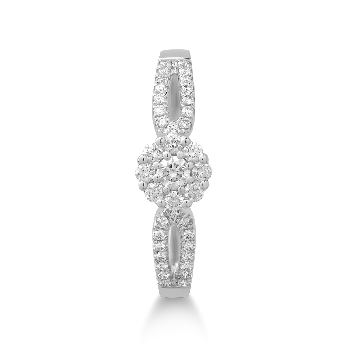 Pierścionek z 18K białego złota z 0.31ct diamentami
