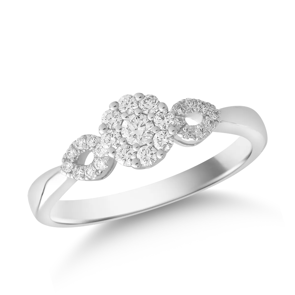 18K white gold ring with 0.28ct diamonds