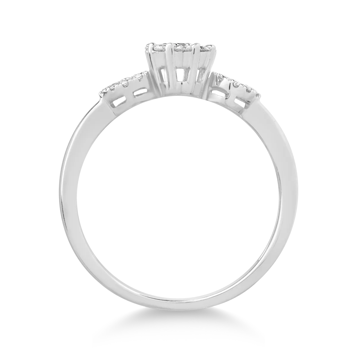 18K white gold ring with 0.28ct diamonds