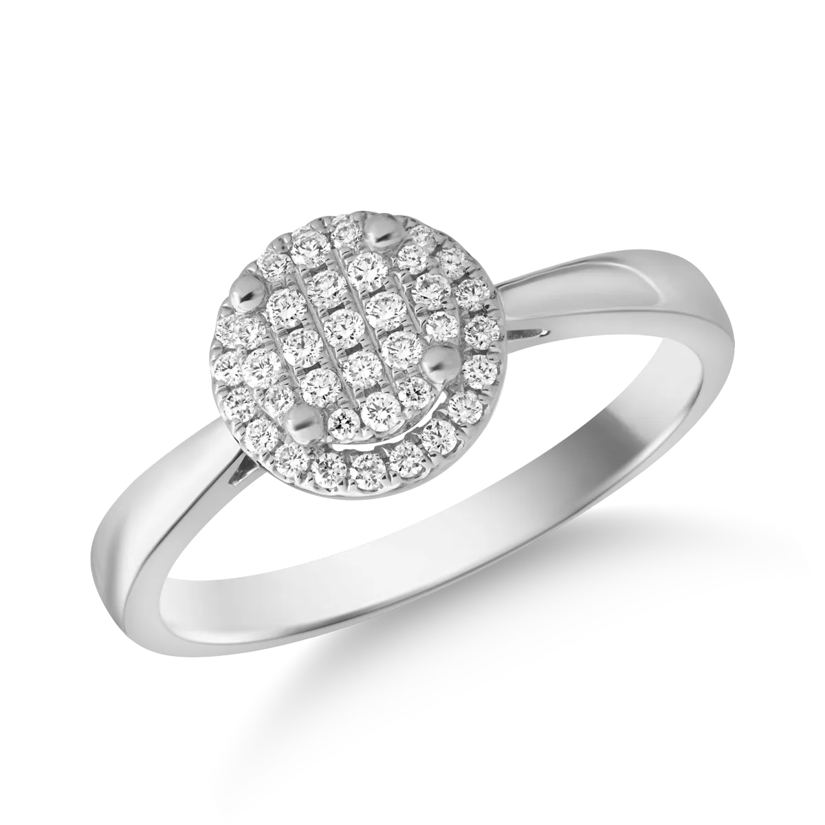 Inel din aur alb cu diamante de 0.2ct