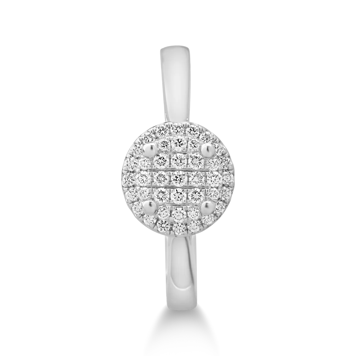 18 k fehér arany gyűrű gyémántokkal 0.2ct