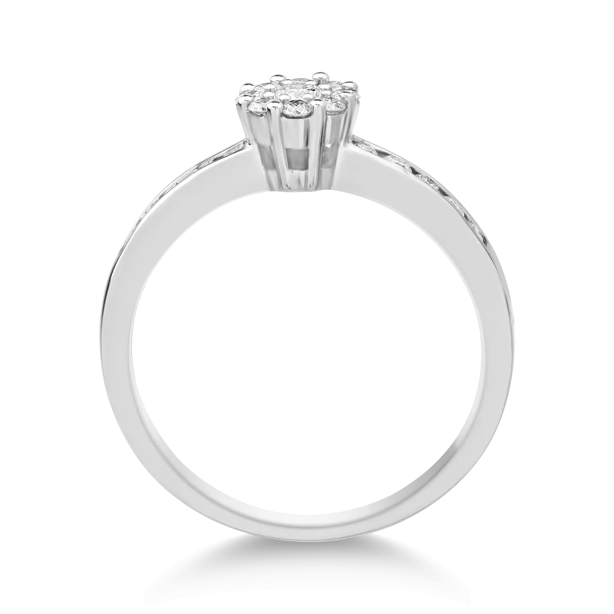 18k fehér arany gyűrű gyémántokkal 0.32ct