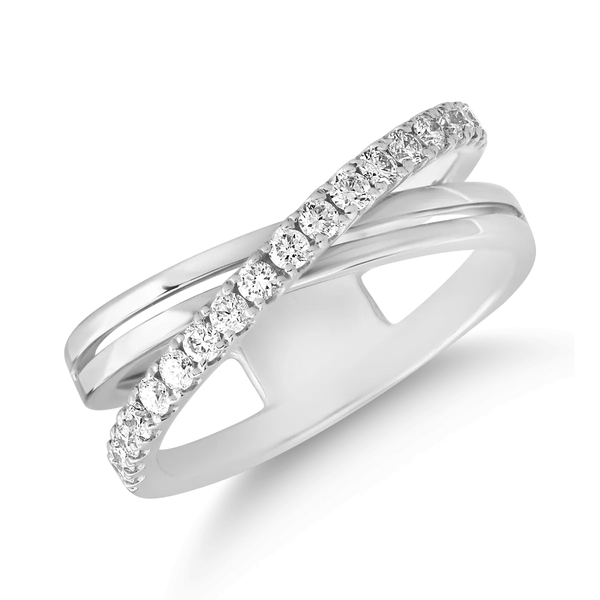 Inel din aur alb de 14K cu diamante de 0.47ct-116403