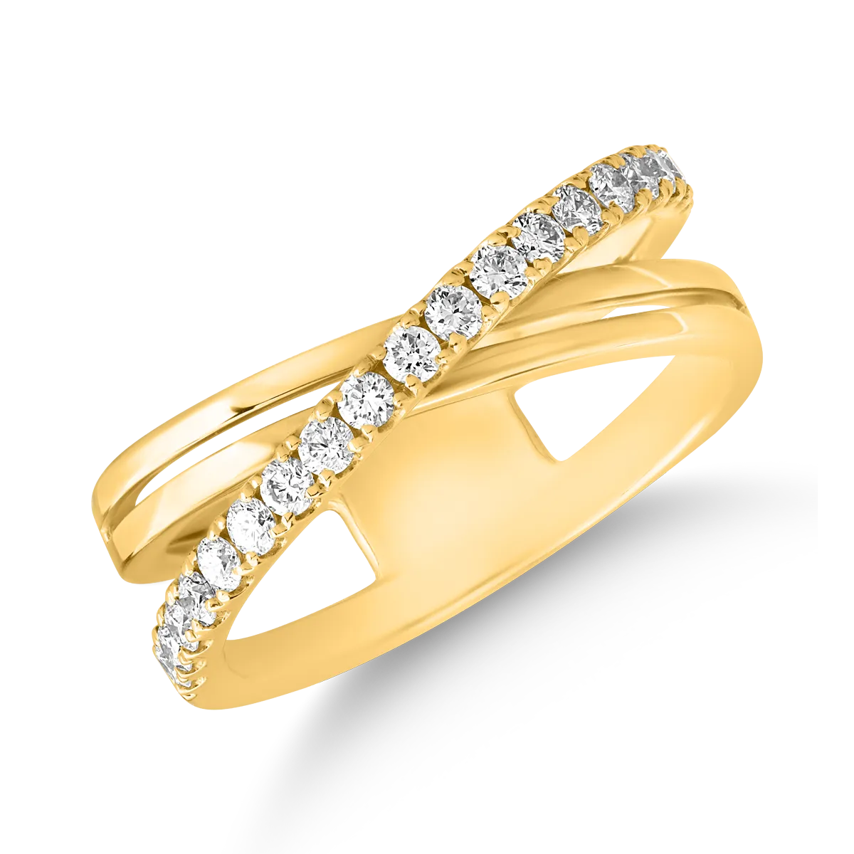 Teilor Inel din aur galben cu diamante de 0.46ct