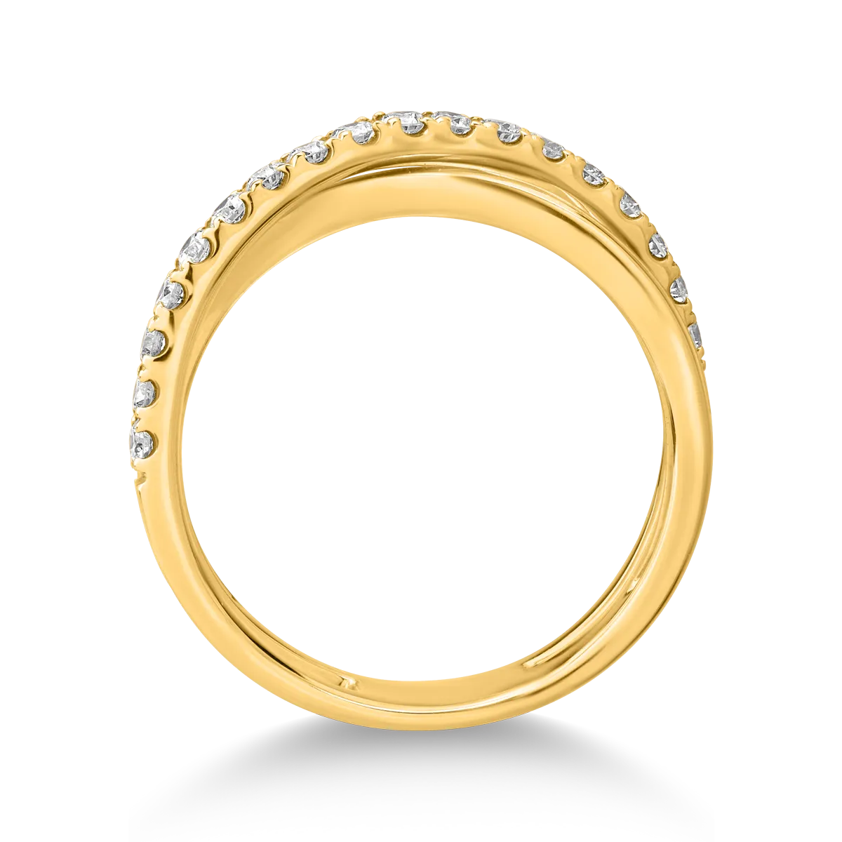 Inel din aur galben de 14K cu diamante de 0.46ct