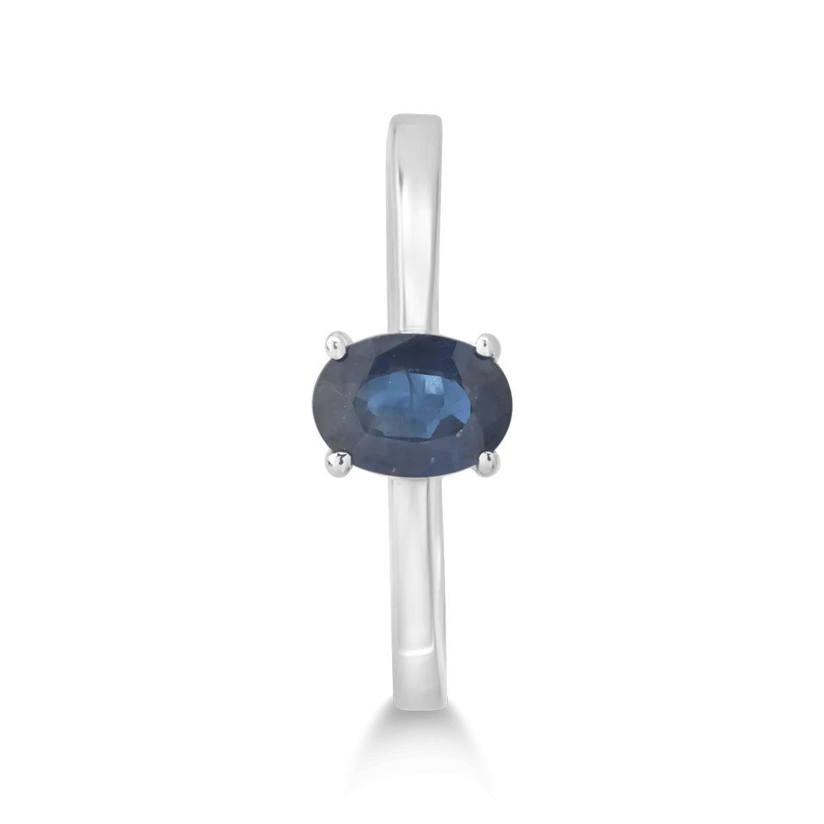 Pierścionek z 14K białego złota z szafirem 2.4ct