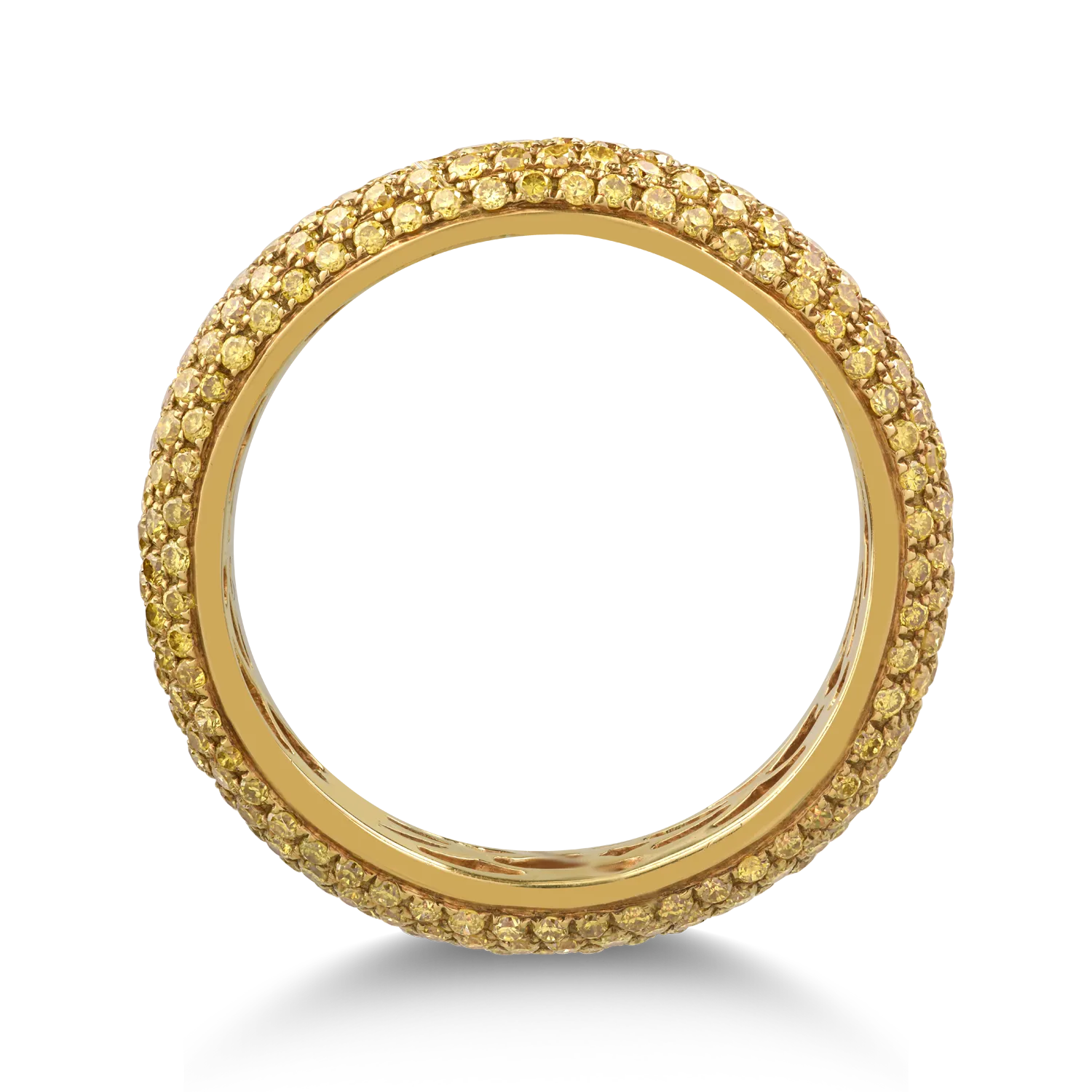 18K sárga arany gyűrű 1.36ct sárga gyémántokkal