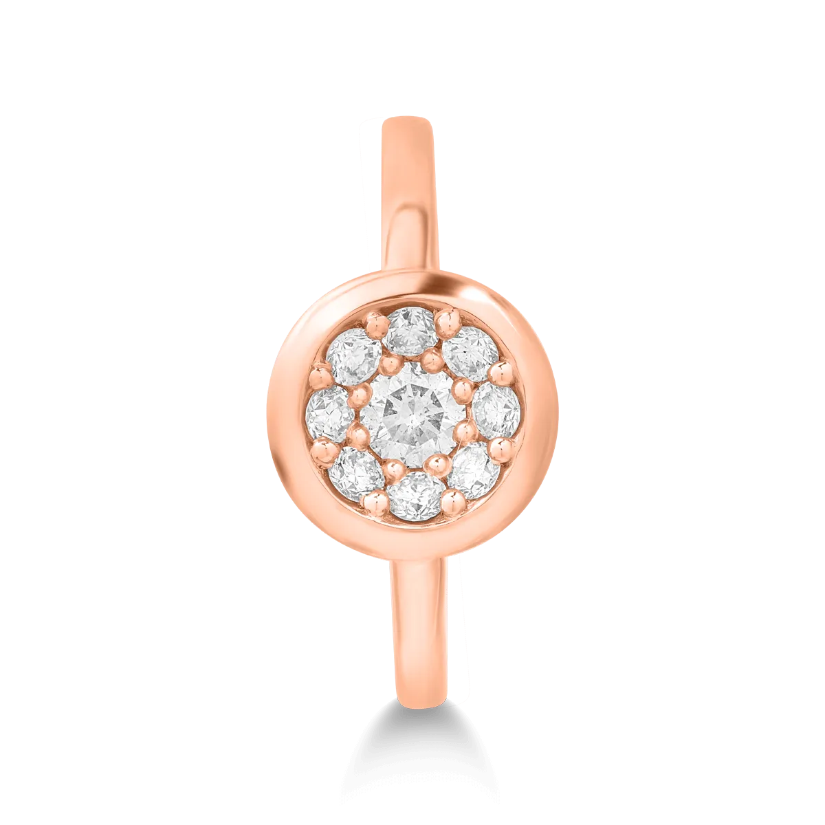 14K rose gold ring with 0.43ct diamonds