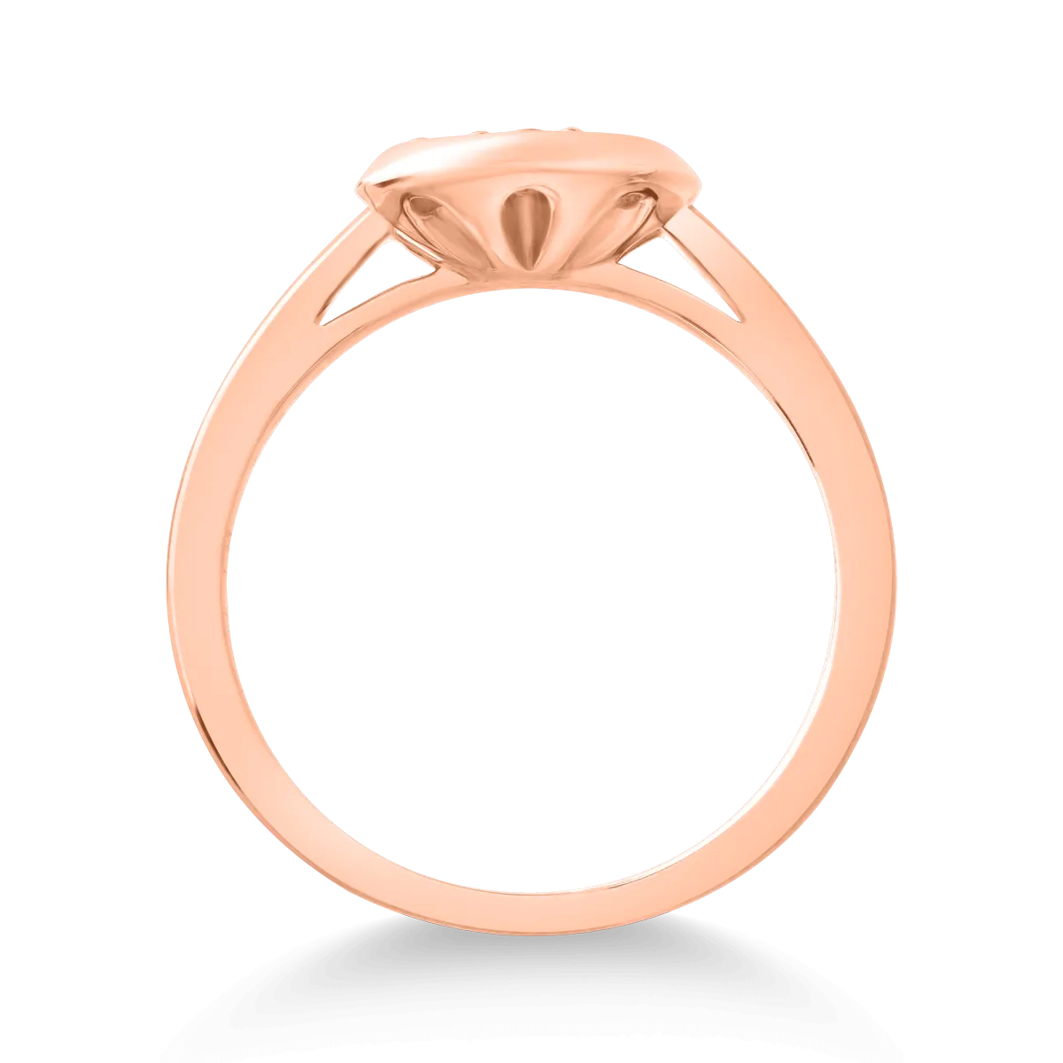 14K rose gold ring with 0.62ct diamonds