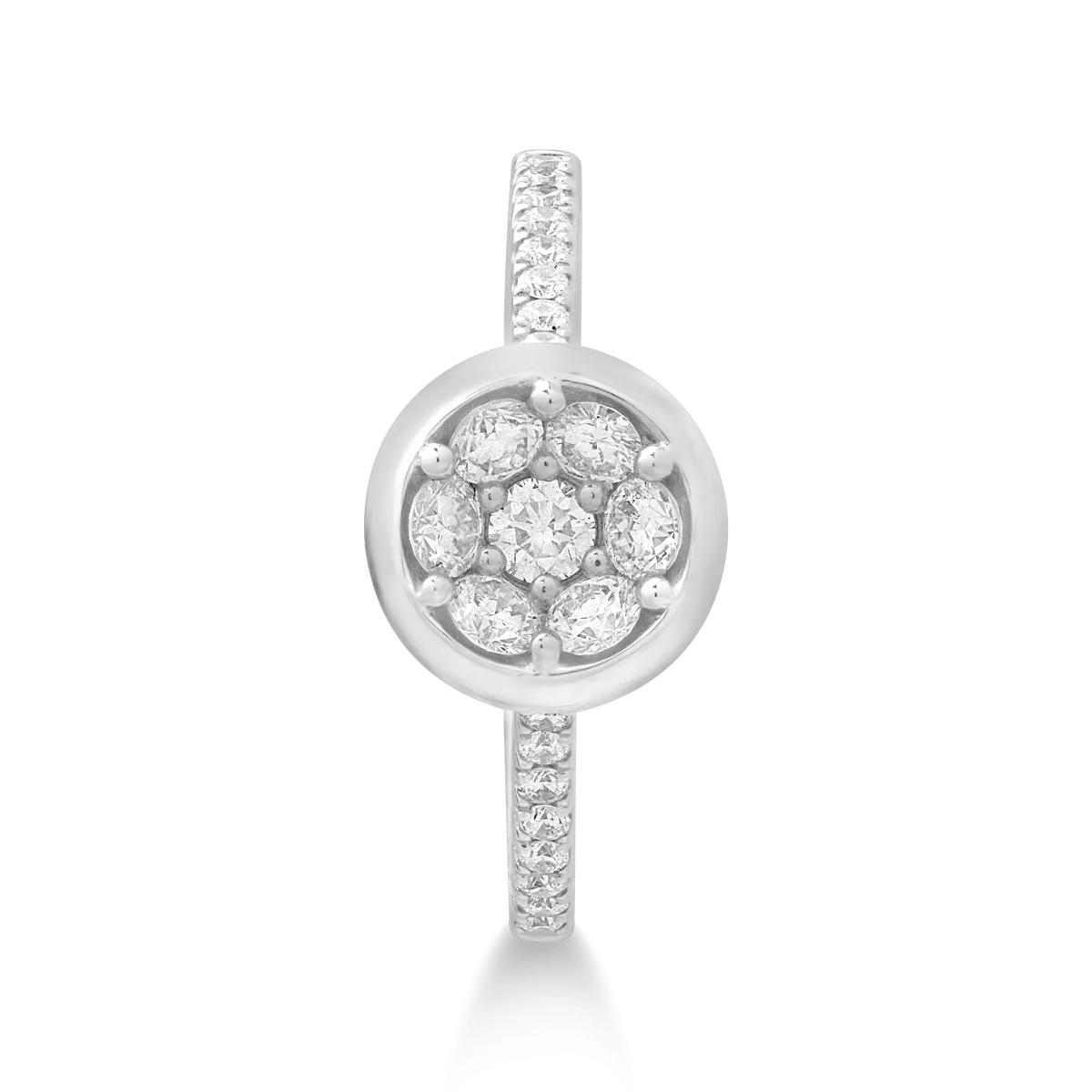 Gyűrű 14K-os fehér aranyból 0.61ct gyémánttal