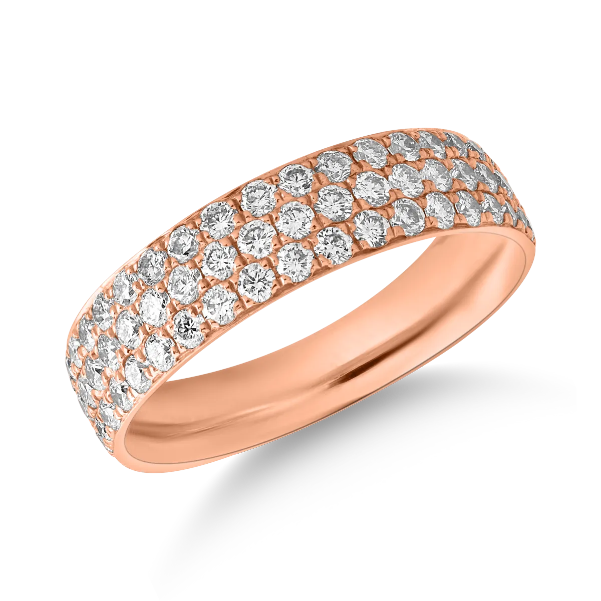 Rozsarany gyuru 0.85ct gyemantokkal-197652