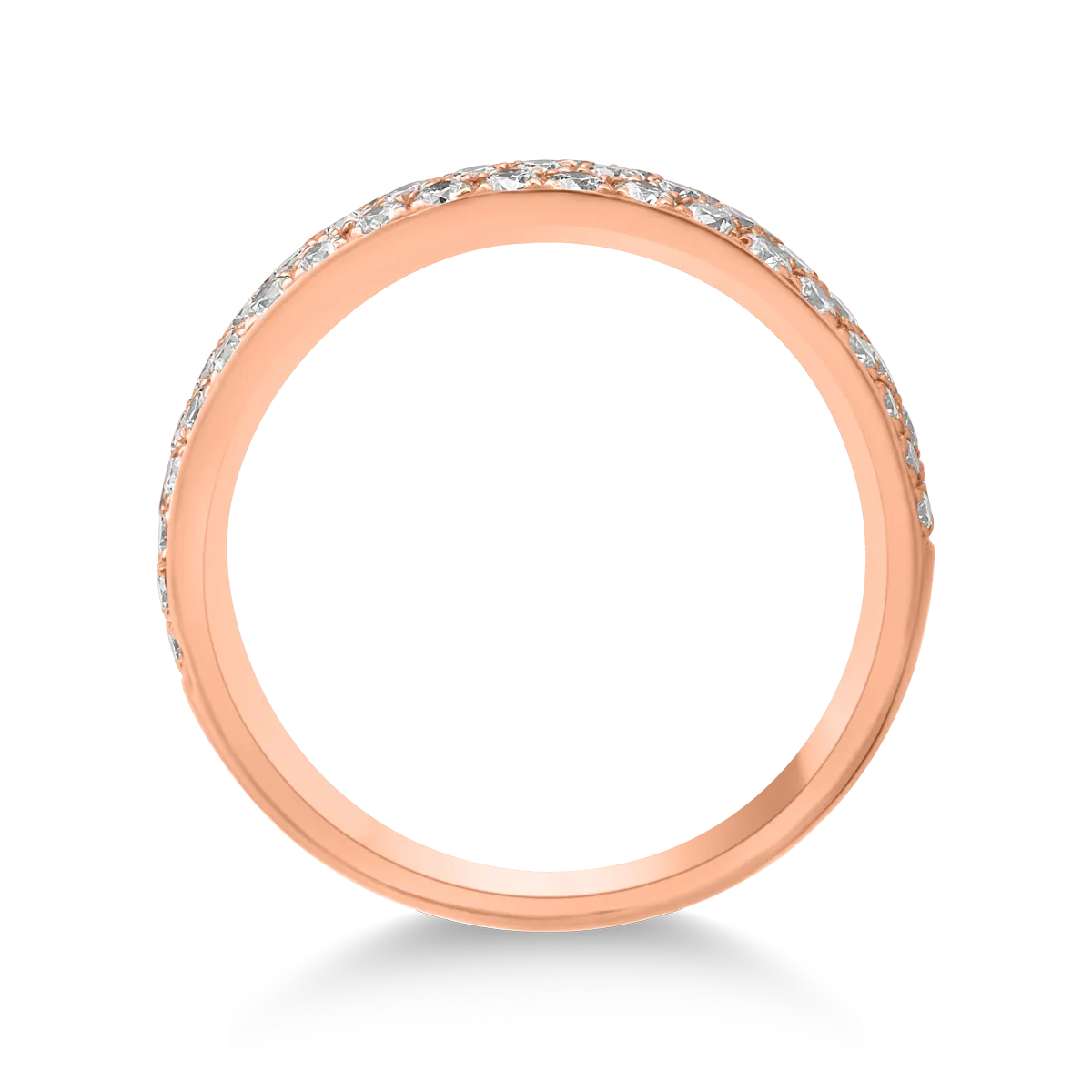Rose gold ring with 0.85ct diamonds