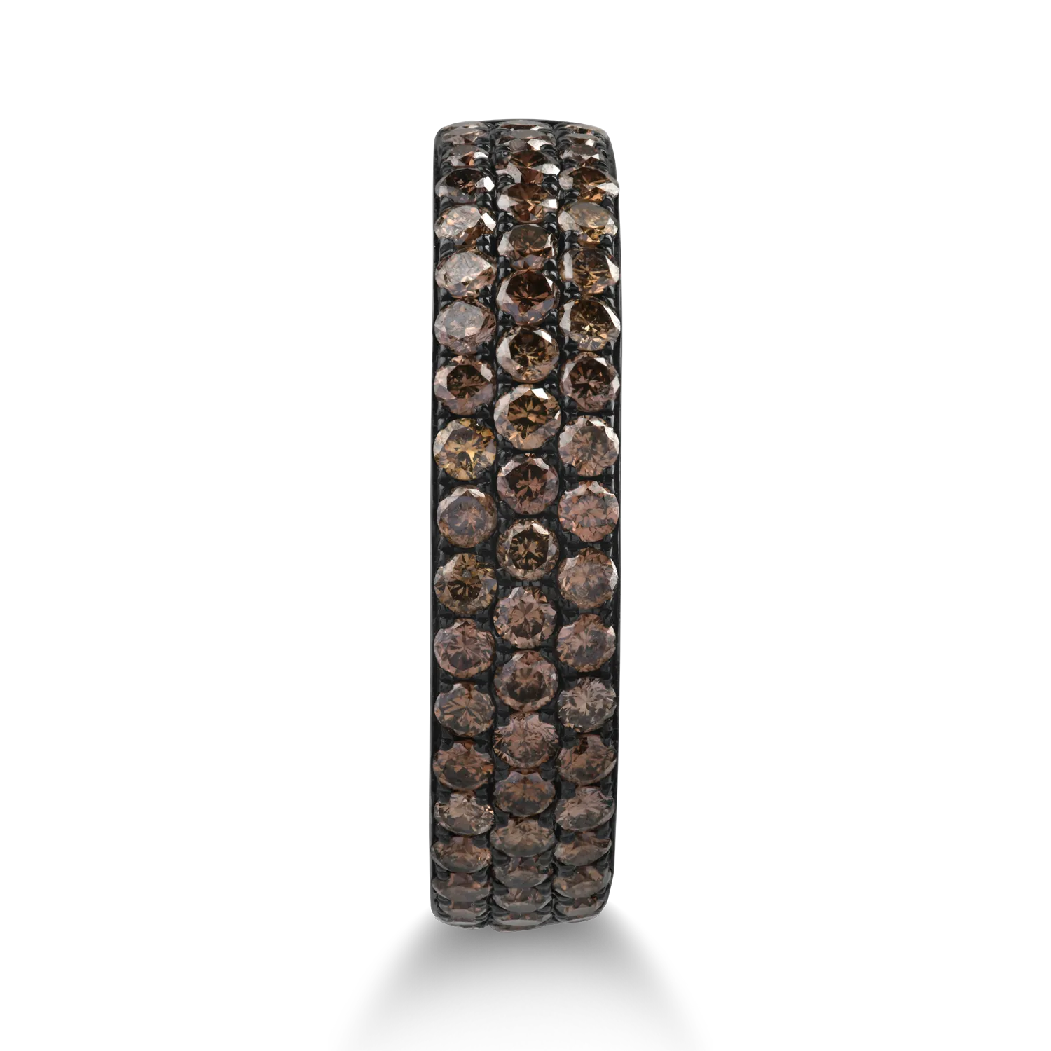 Half eternity ring in rose gold with 0.95ct brown diamonds