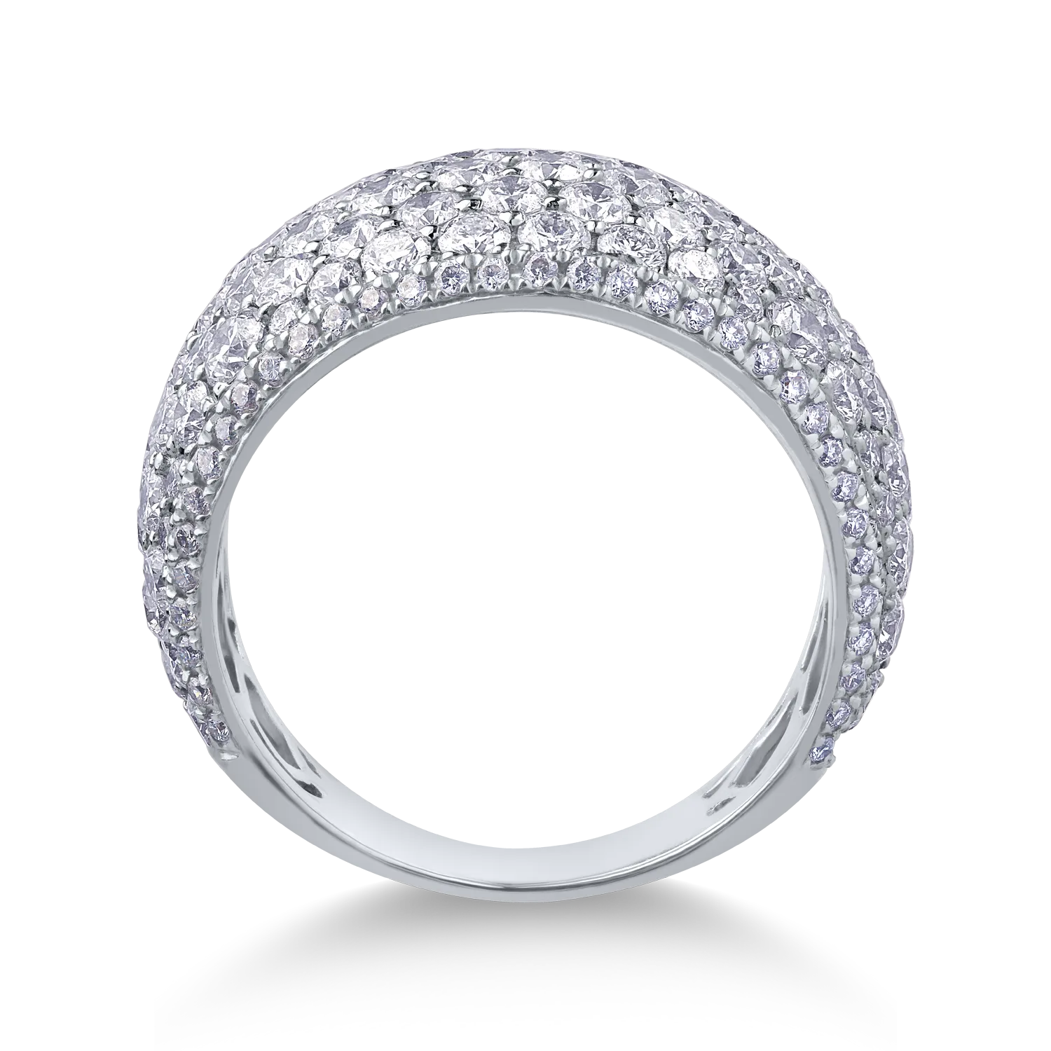 18K fehérarany gyűrű 4.23ct gyémántokkal