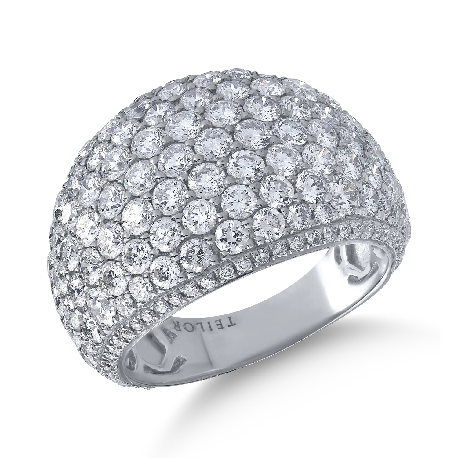 Teilor Inel din aur alb cu diamante de 4.23ct