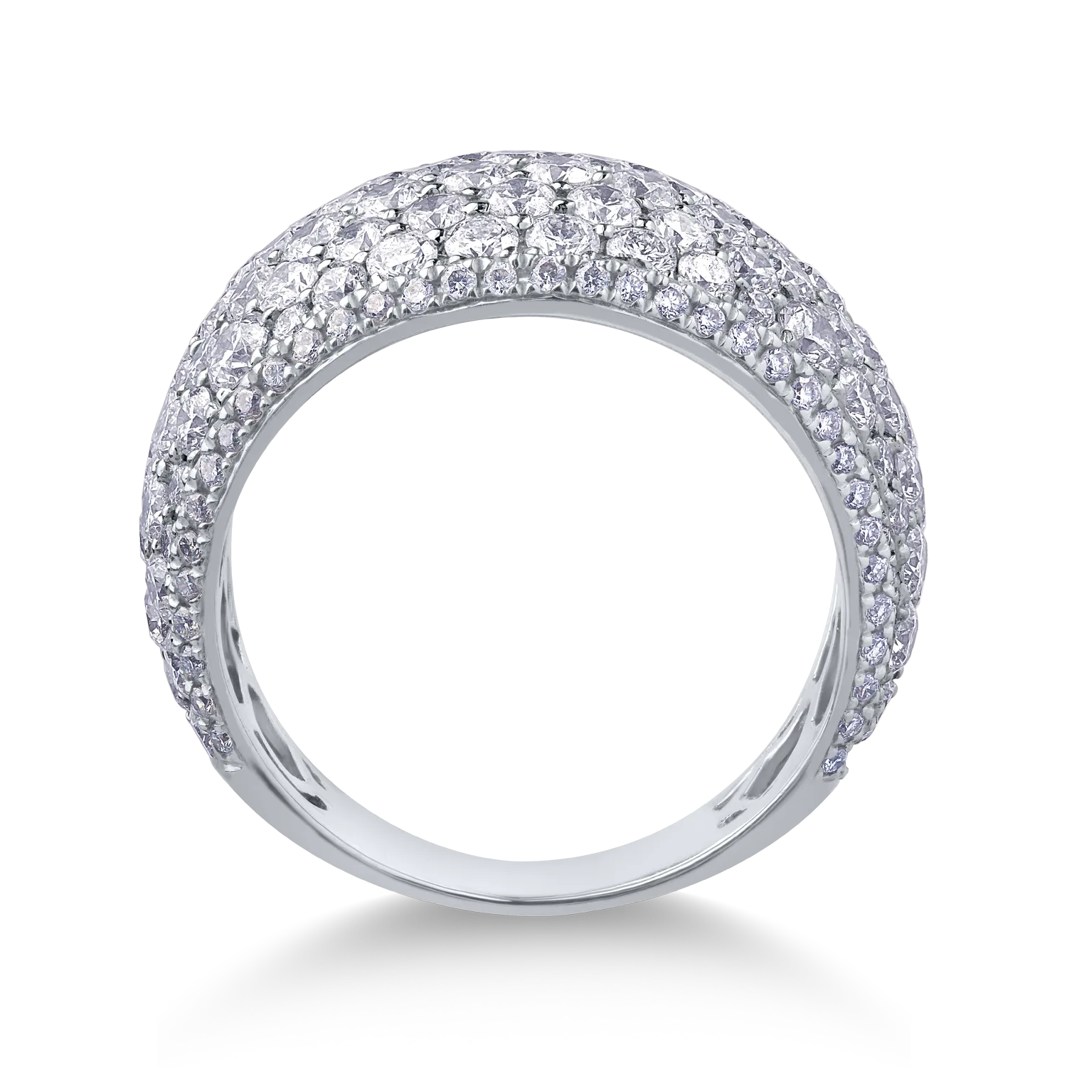 Inel din aur alb cu diamante de 4.23ct - imagine 2