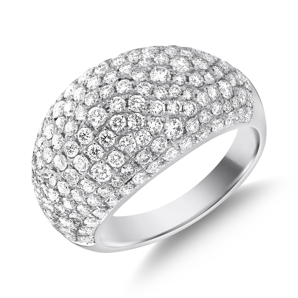 18K white gold ring with 2.62ct diamonds
