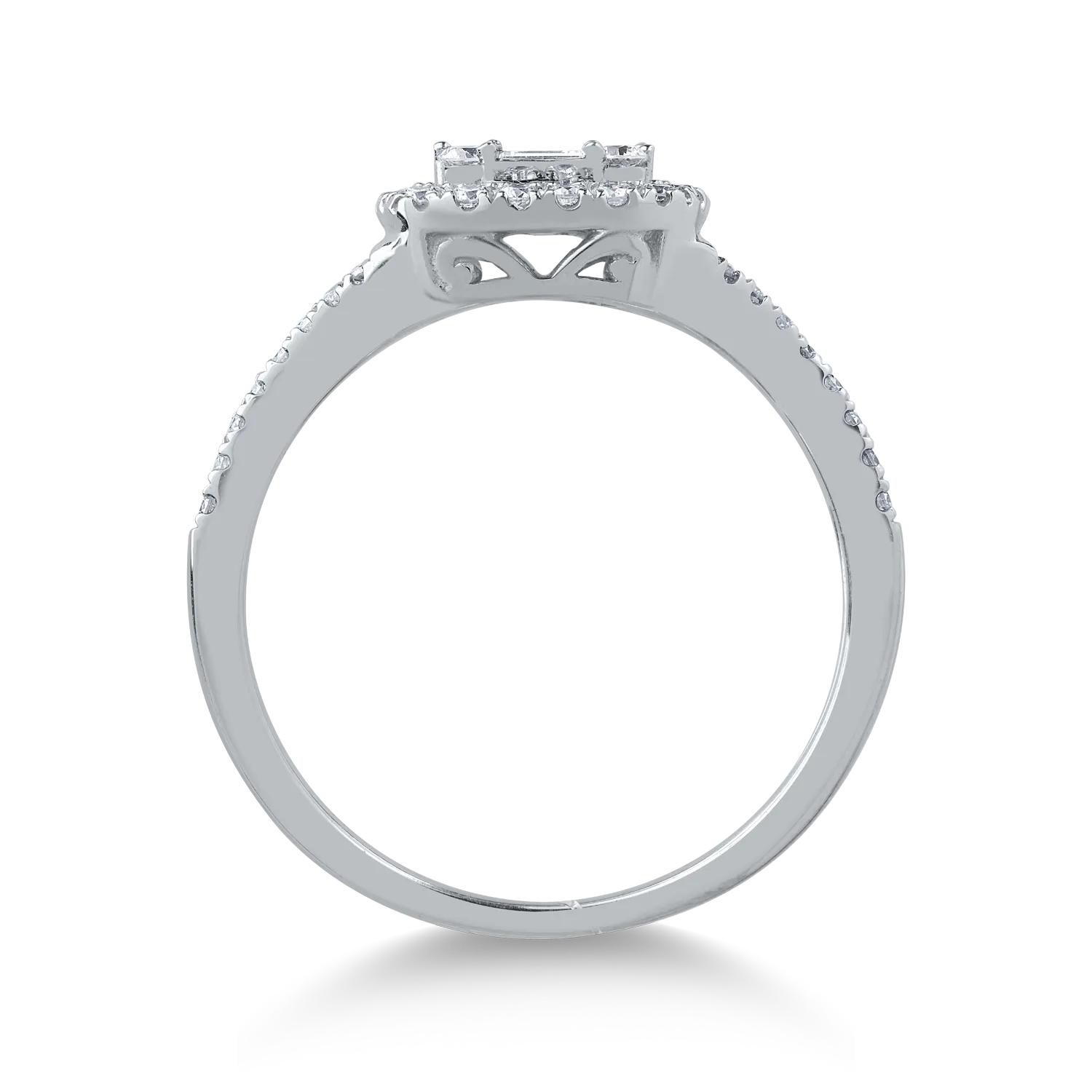 Inel din aur alb cu diamante de 0.67ct