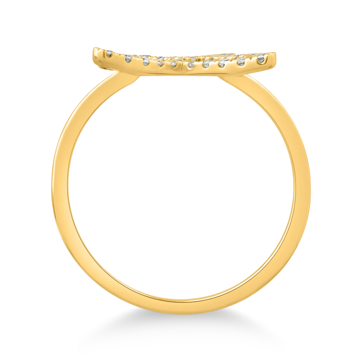 18K yellow gold ring with 0.166ct diamonds