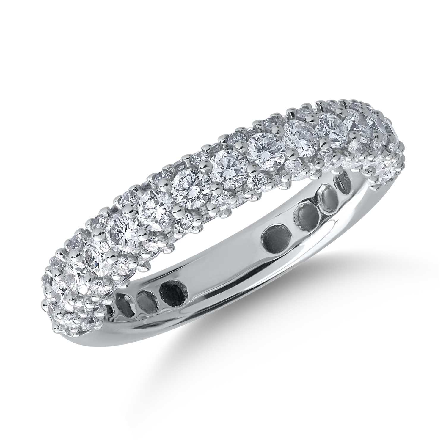 18K fehérarany gyűrű 1.57ct gyémántokkal