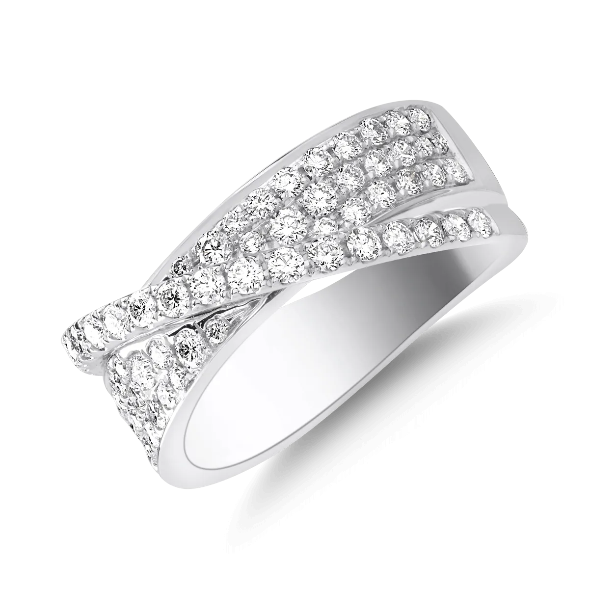 18K white gold ring with diamonds of 0.94ct