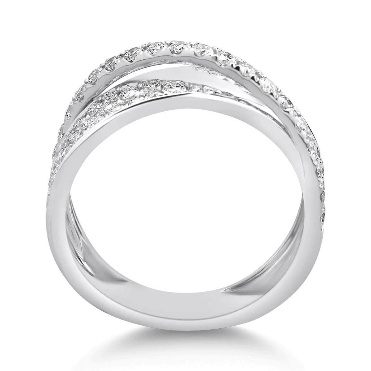 18K white gold ring with diamonds of 0.94ct