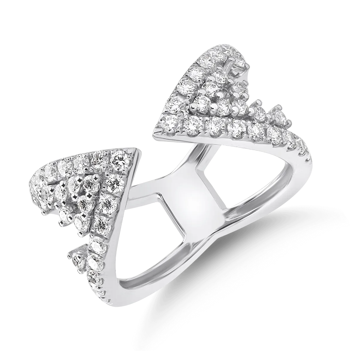 Teilor Inel din aur alb cu diamante de 0.88ct