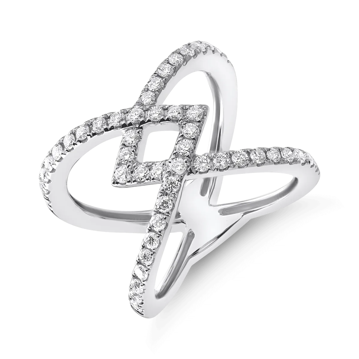 Teilor Inel din aur alb cu diamante de 0.81ct