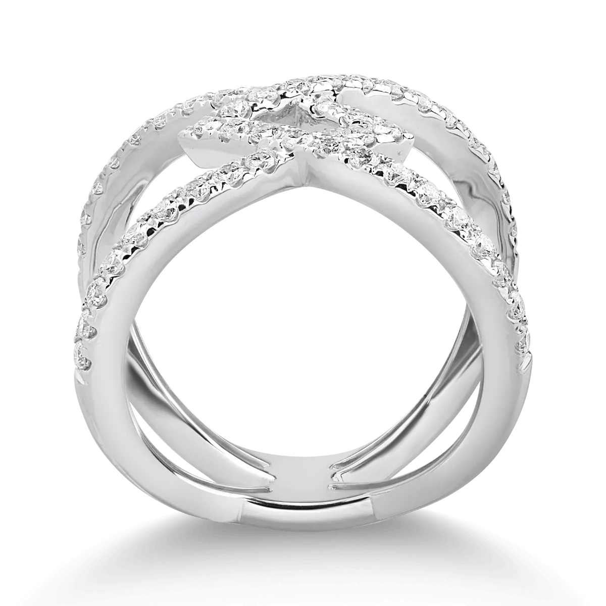 Inel din aur alb cu diamante de 0.81ct