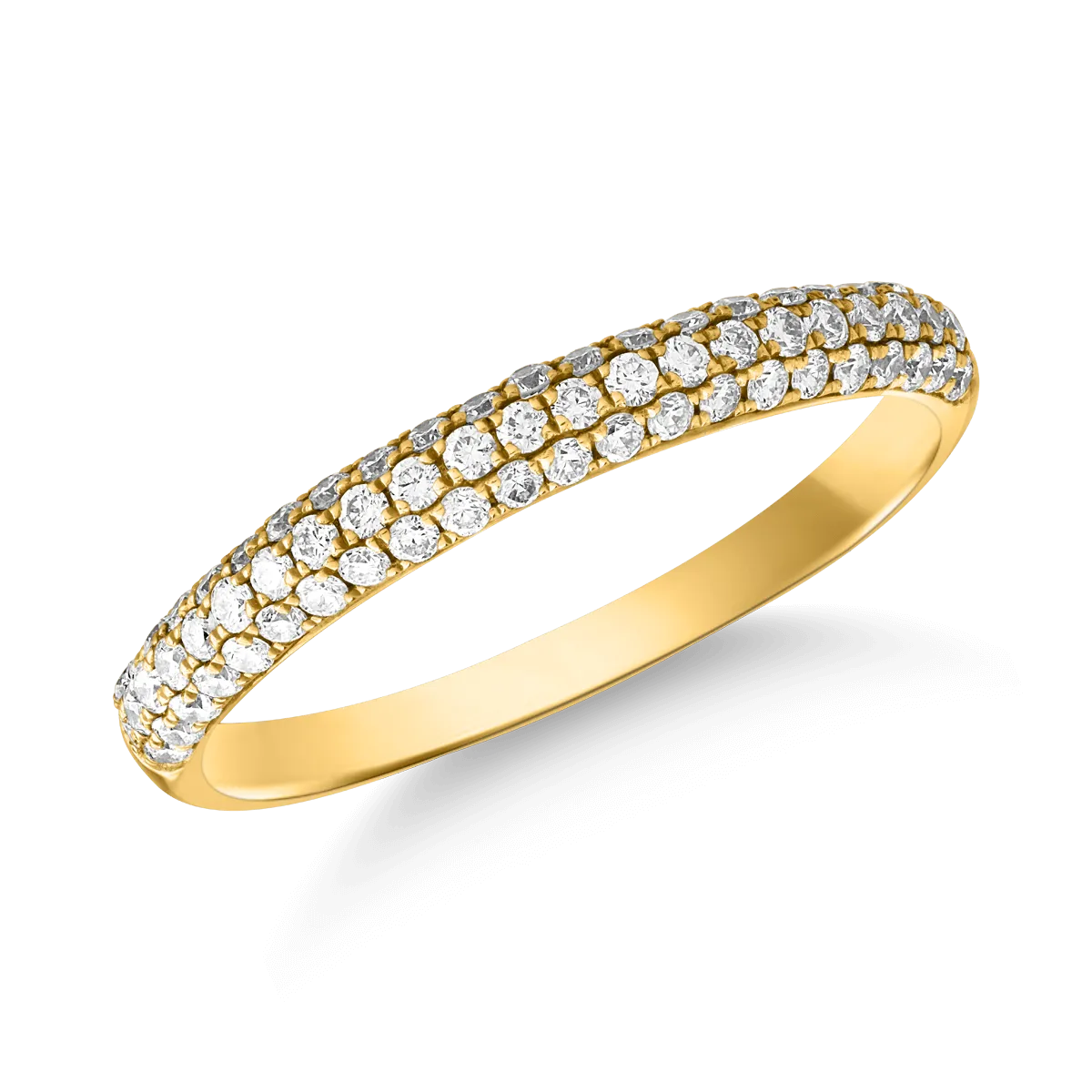 18K yellow gold ring with 0.42ct diamonds