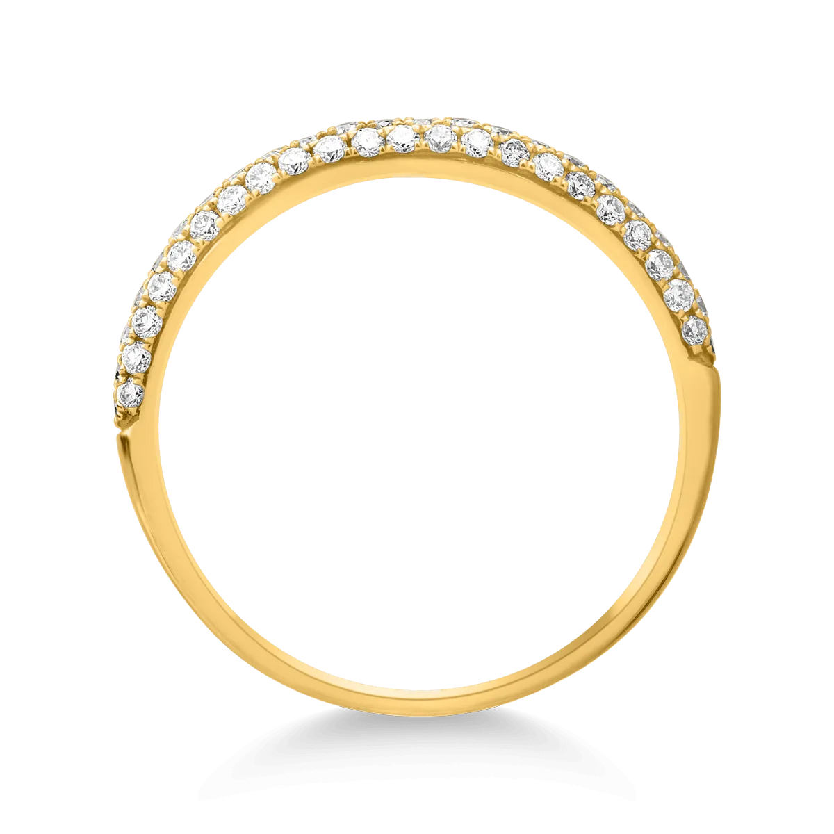 18K yellow gold ring with 0.42ct diamonds