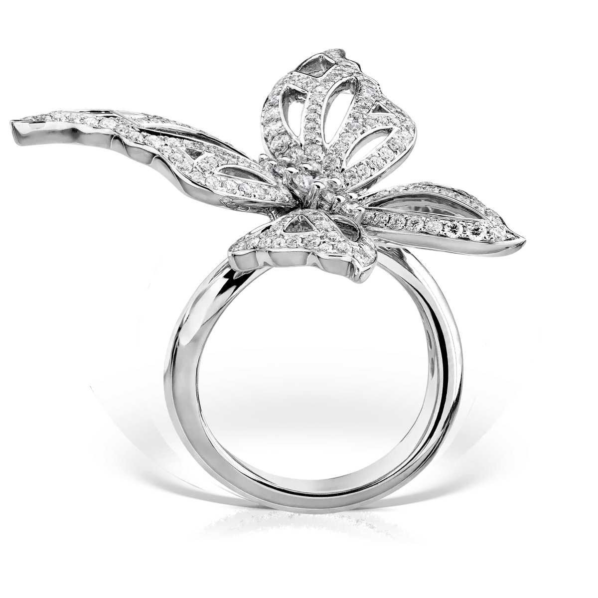 Inel din aur alb de 18K cu diamante de 1.61ct