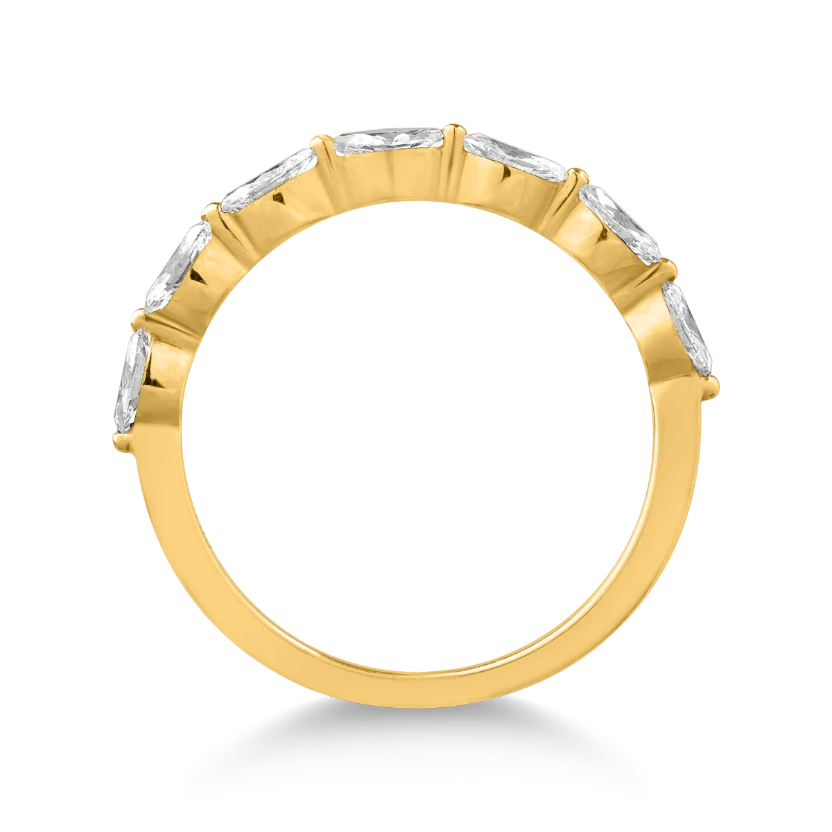 18K yellow gold ring with 0.51ct diamonds