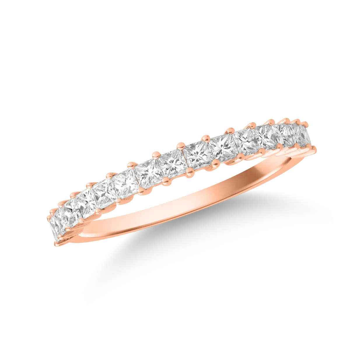 18K rose gold ring with 0.6ct diamonds