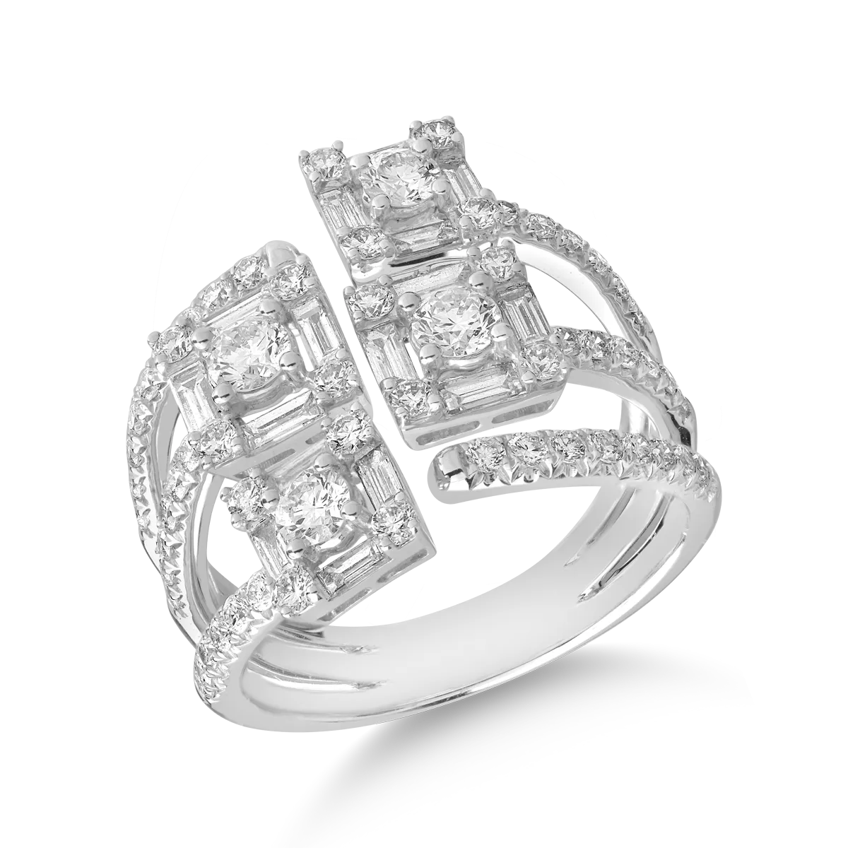 18k white gold ring with 1.92ct diamonds