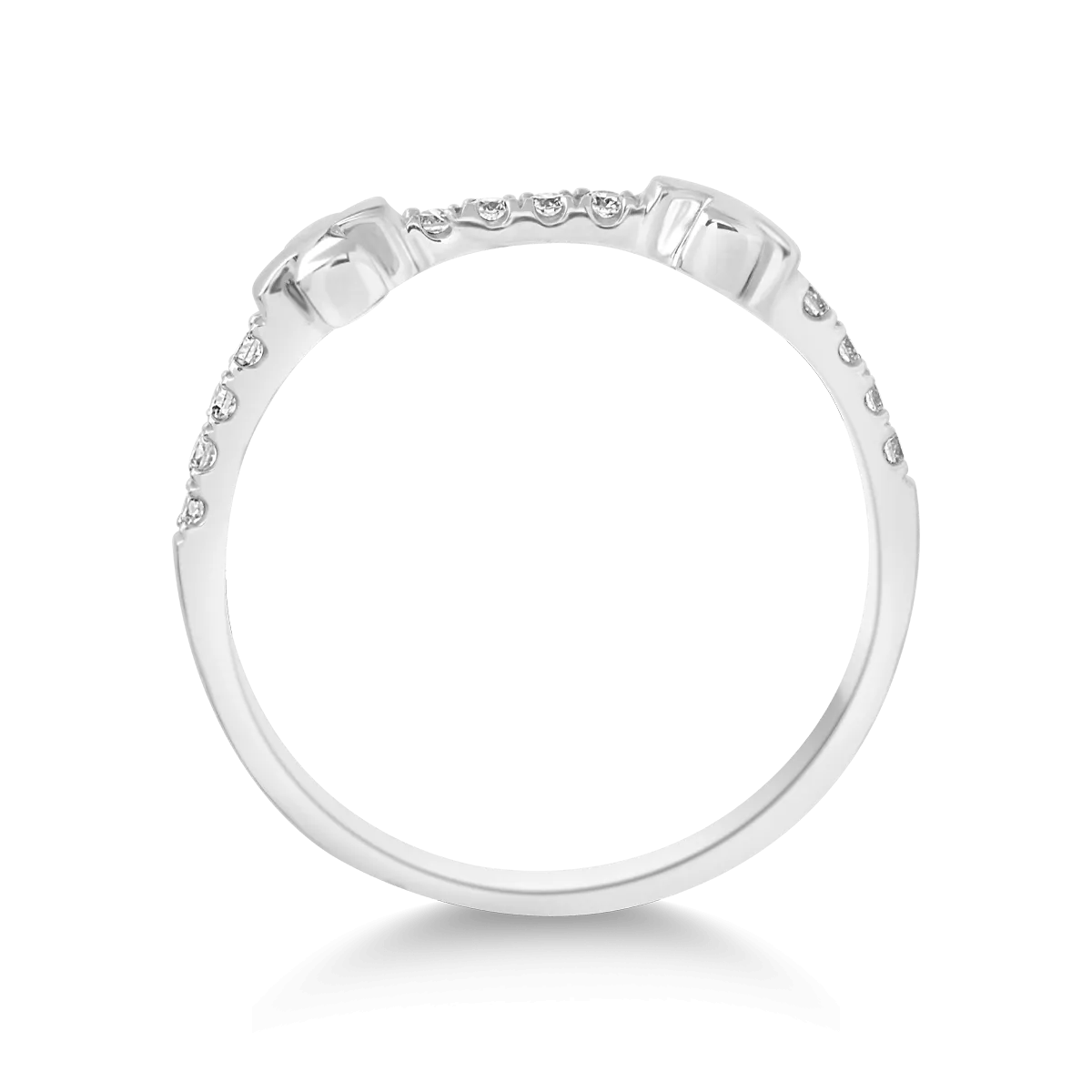 Inel din aur alb de 18K cu diamante de 0.115ct
