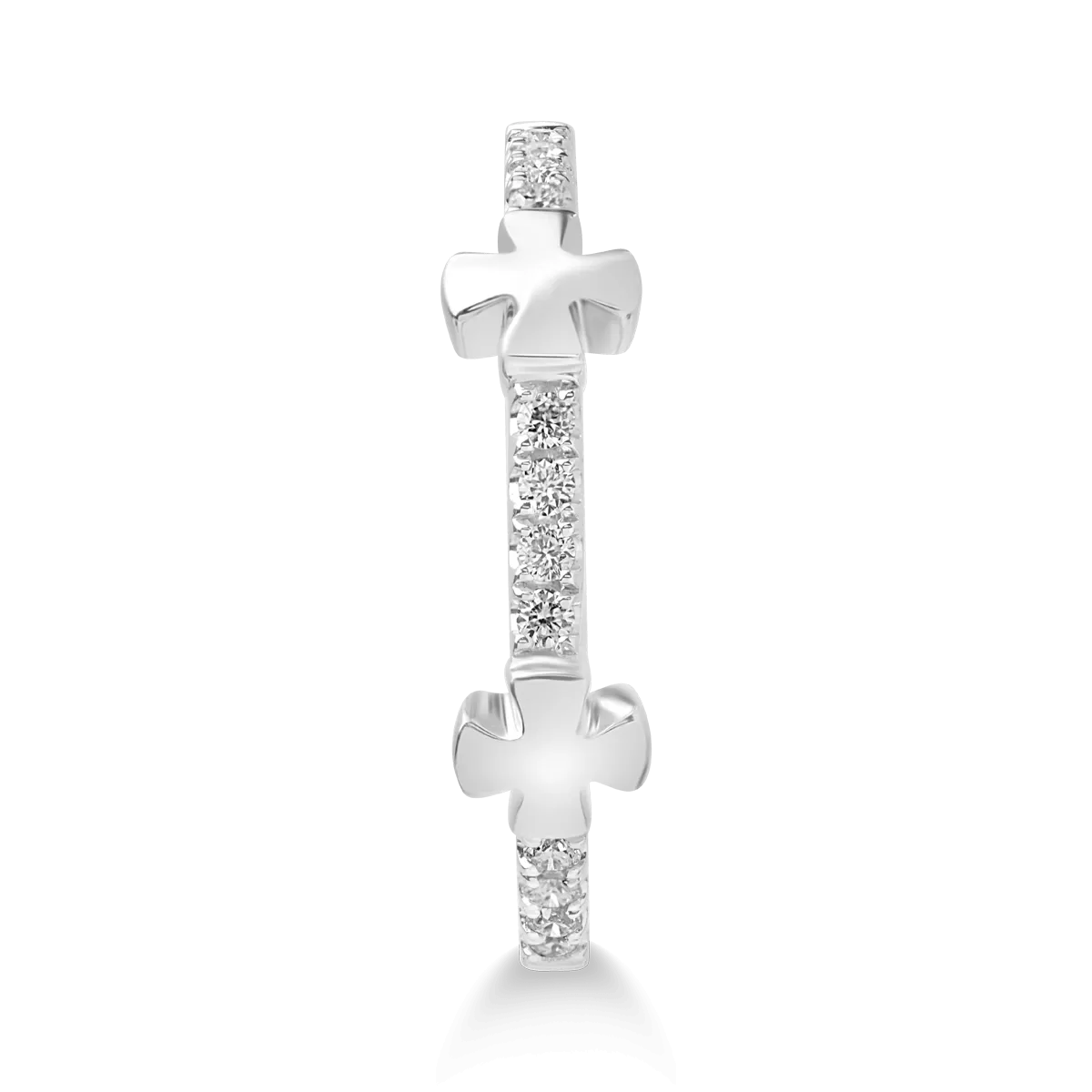 Inel din aur alb de 18K cu diamante de 0.115ct