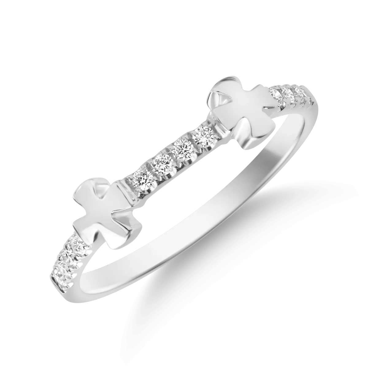 Teilor Inel din aur alb cu diamante de 0.115ct