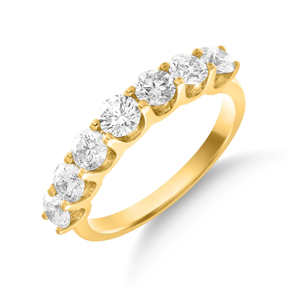 14K yellow gold ring with 1ct diamonds