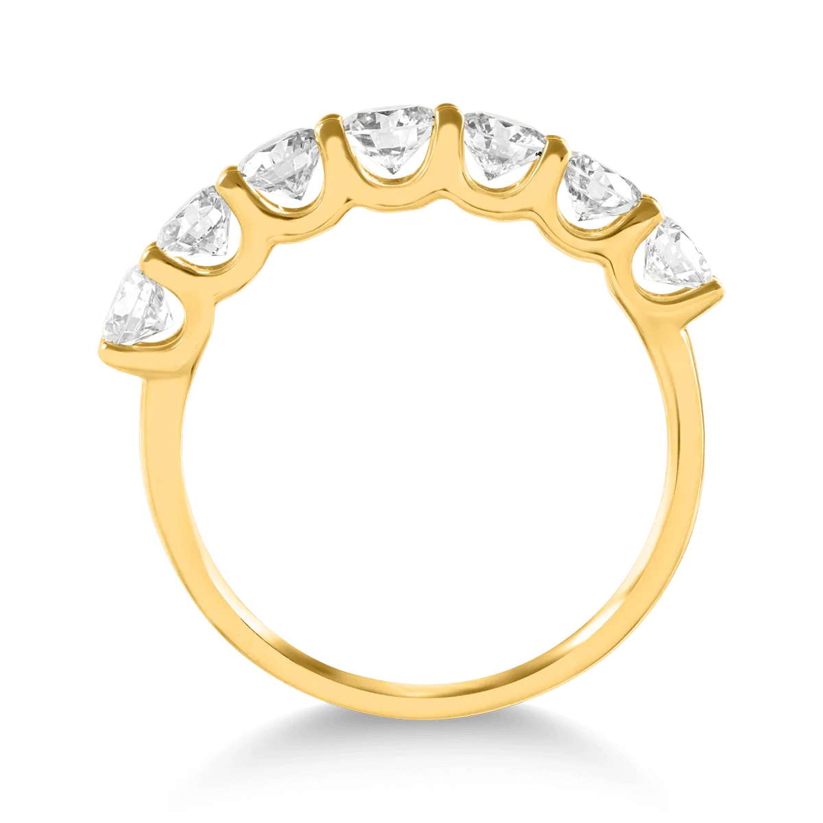 14 k sárga arany gyűrű 1ct gyémántokkal