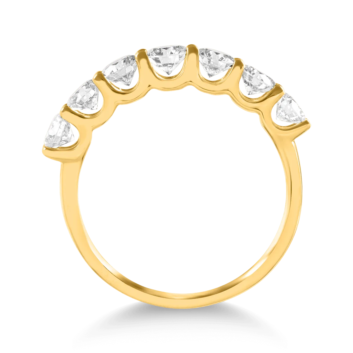 14K yellow gold ring with 1ct diamonds