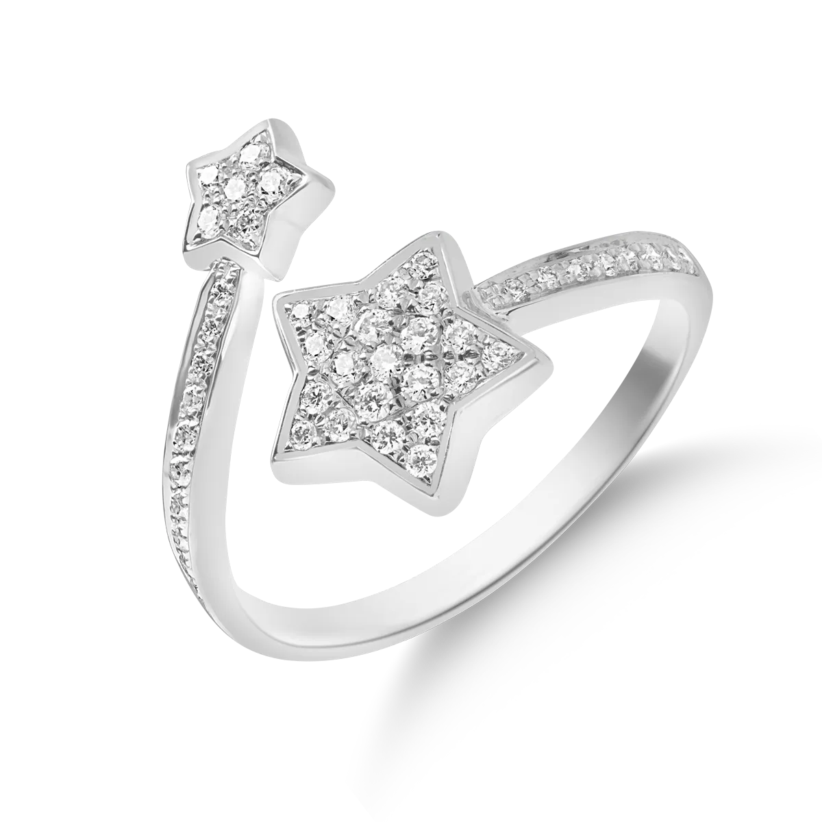 Inel din aur alb cu diamante de 0.3ct