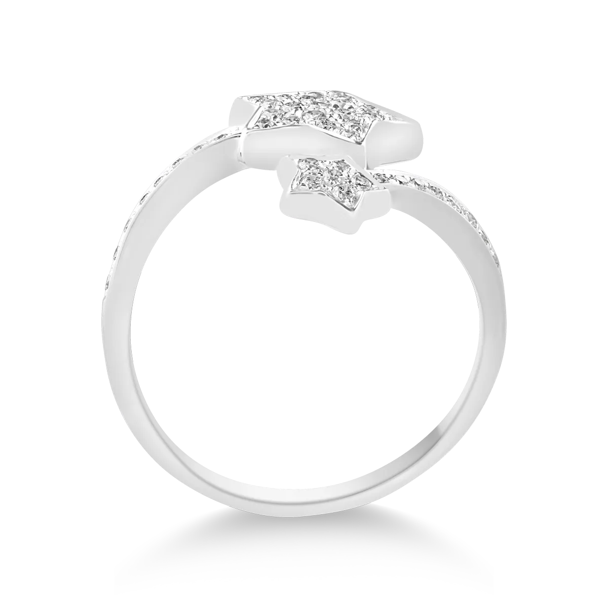 Пръстен от бяло злато 18K с диаманти 0.3ct